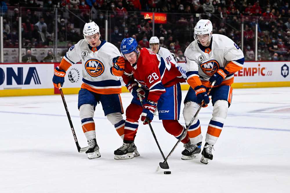 What do the Montréal Canadiens do about a crammed offence? 44 Montréal Canadiens forward Christian Dvorak