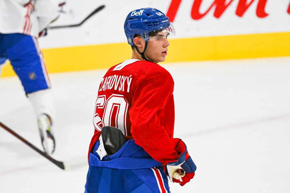 What do the Montréal Canadiens do about a crammed offence? 42 Montréal Canadiens forward Juraj Slafkovsky