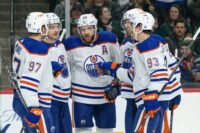 Oilers celebrate goal