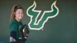 Payton Dixon poses with ball and glove