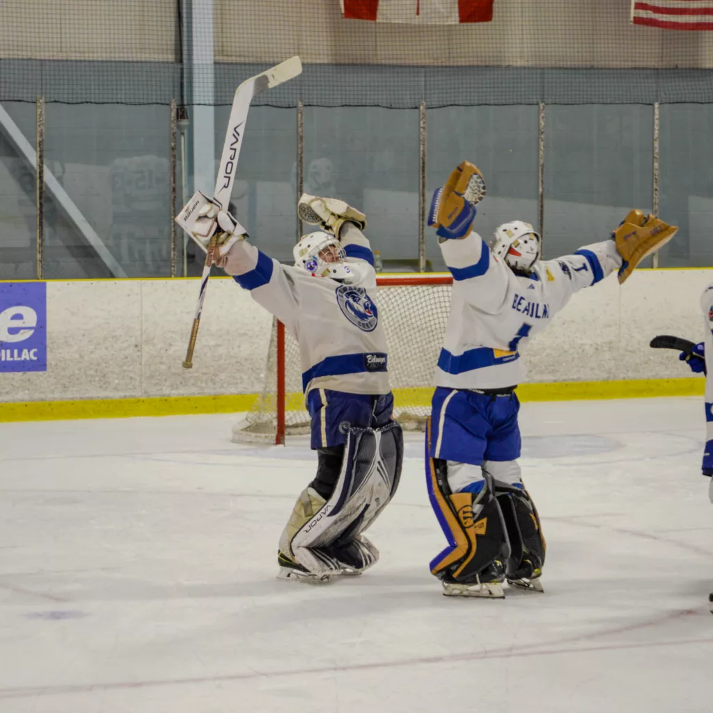 Cubs host Thunderbirds in pivotal Game 5 44 Cubs goalies celebrate