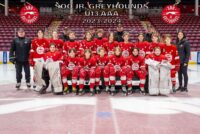 2023/24 team photo of the U13 AA Soo Jr. Greyhounds