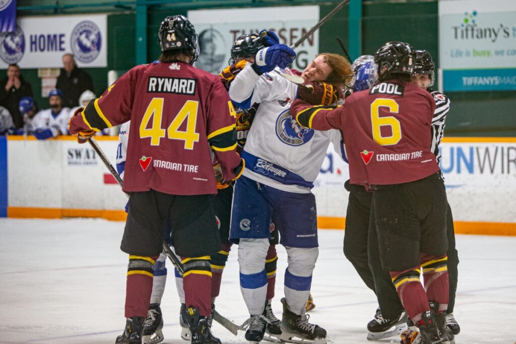 Cubs closing in on regular season title 42 Cubs' forward Cameron Shanks guys sucker-punched by a Timmins Rock player