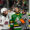 Knights and Generals' players talk to the referee
