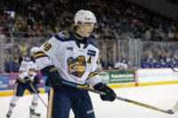 Islanders' projected-pick Matthew Schaefer skates during an OHL game