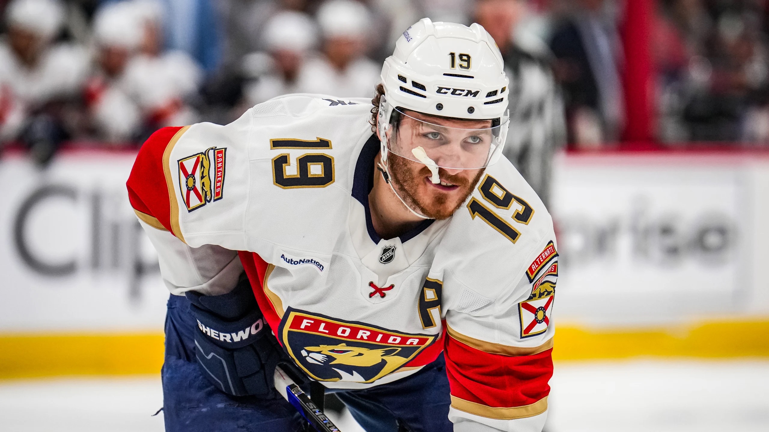2025 NHL Playoffs: Florida Panthers punch ticket to third straight Stanley Cup Final 44 Florida Panthers' forward Matthew Tkachuk lines up in the face-off circle