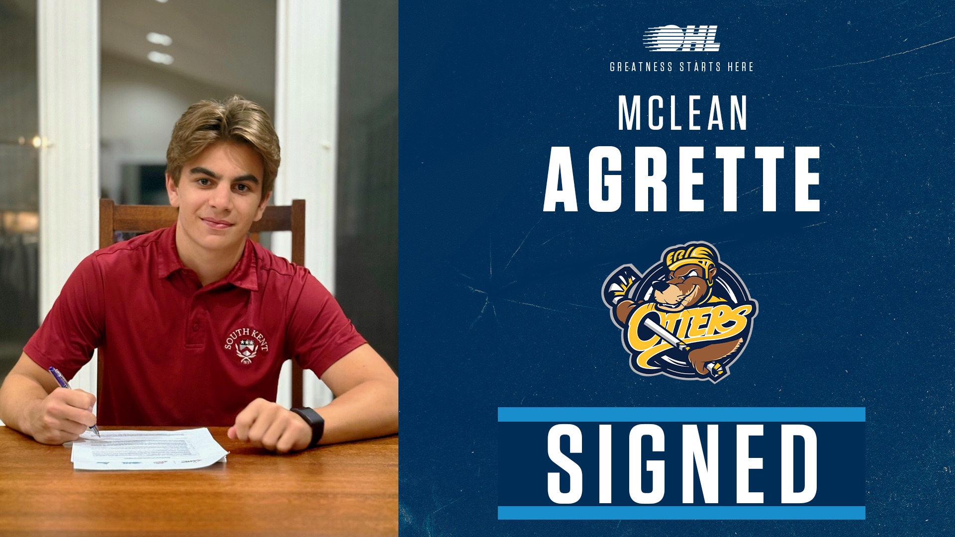 Erie Otters add dual threat to forward core 42 Erie Otters sign Agrette