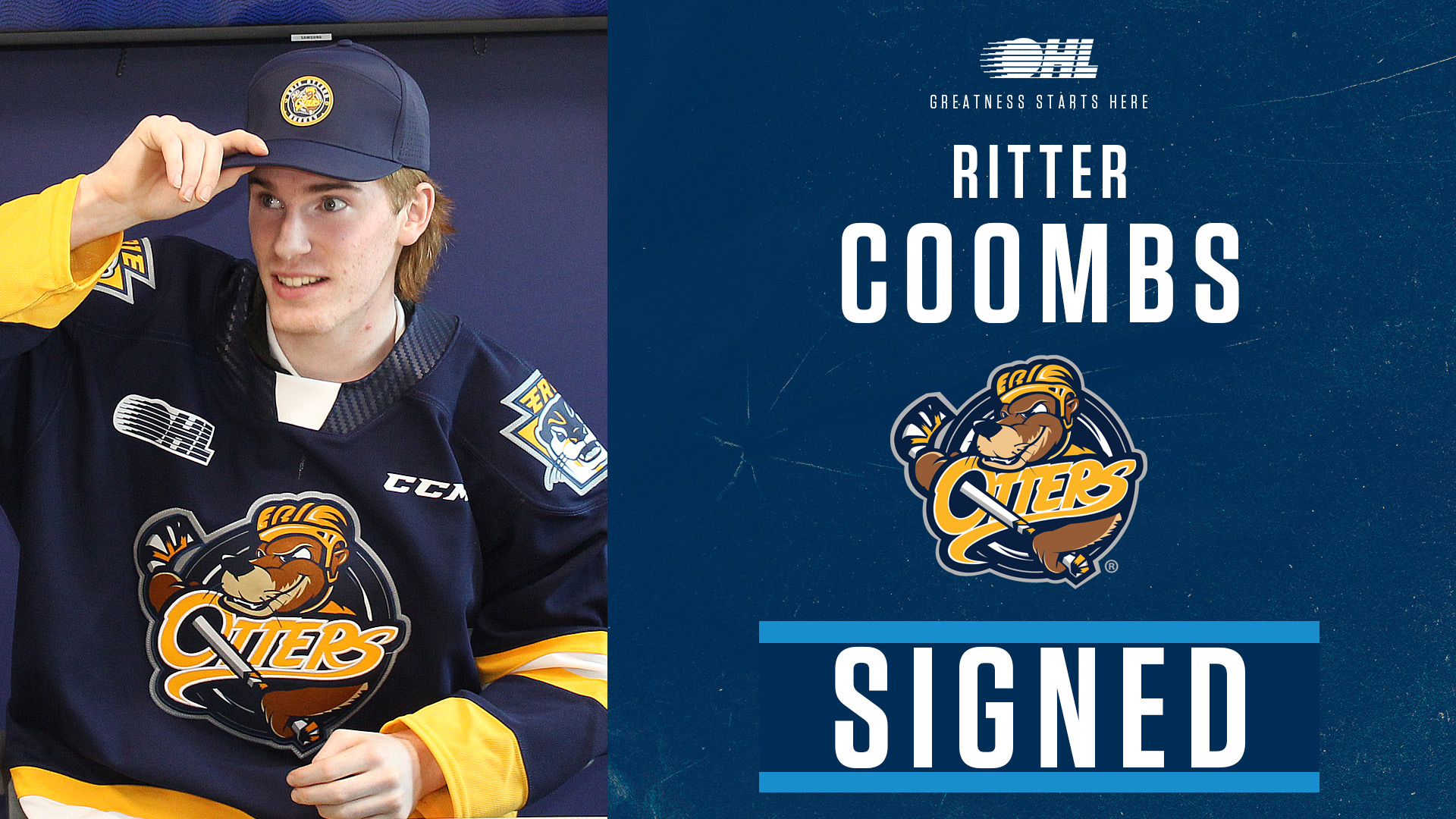 Erie Otters add dual threat to forward core 43 Erie Otters sign Coombs