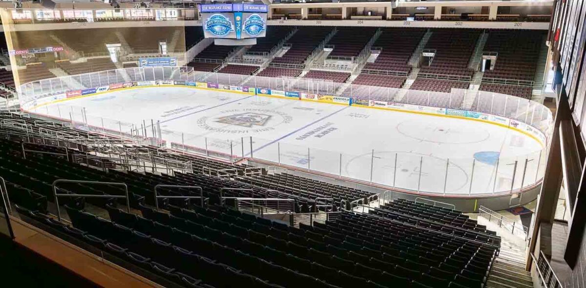 Inside Erie Otters arena