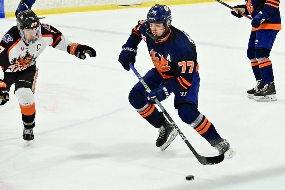 Deven Jones-McDonald skates with the puck