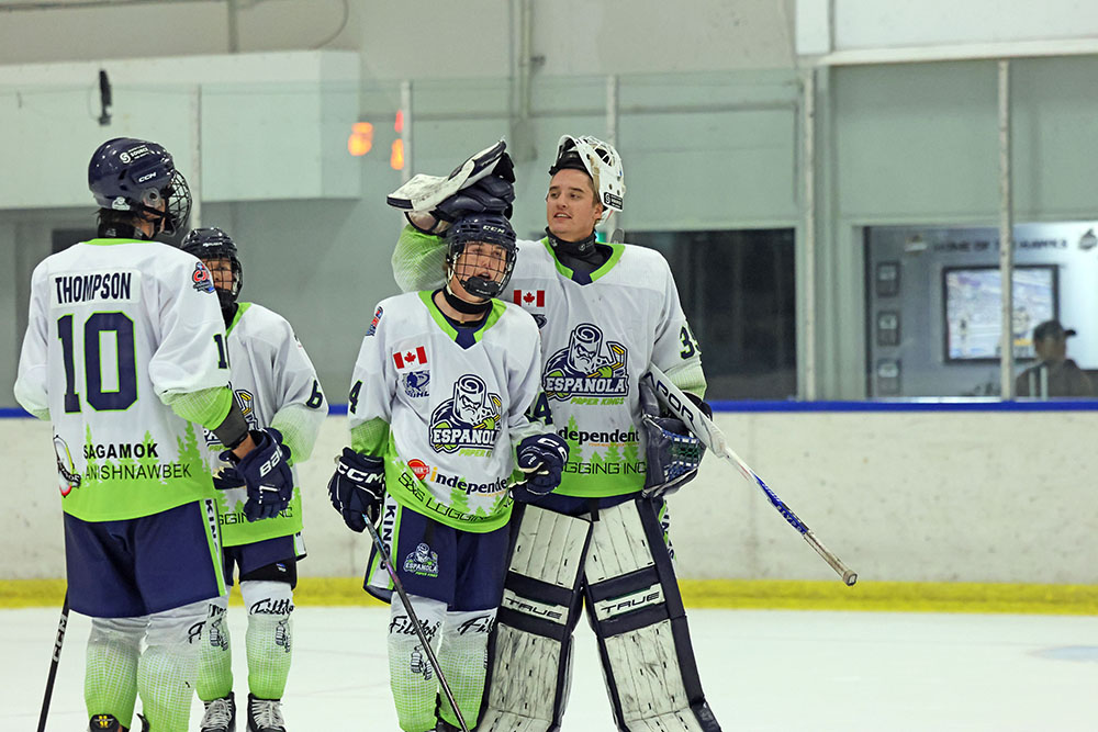 Espanola Paper Kings split pair of thrilling games 42 Espanola Paper Kings players share in celebration