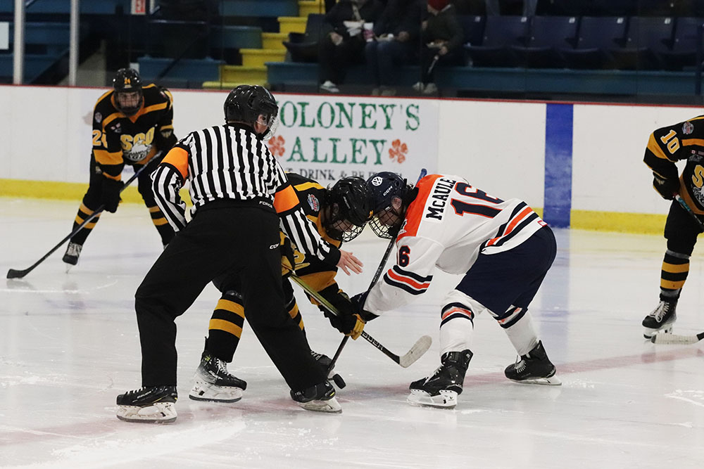 Thunderbirds complete weekend sweep of Eagles 43 Thunderbirds and Eagles take face-off