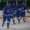 2025 NOJHL Showcase - Greater Sudbury Cubs players - skate toward the bench after scoring a goal. #24 Nolan Newton leads the way. (Caleigh Fera, Points North Media)